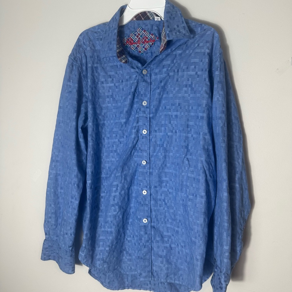 Robert Graham Blue Casual Button Down Shirt